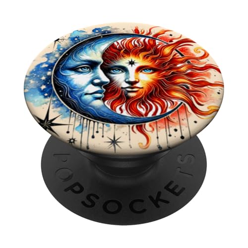 Mystische Sonne und Mond Himmlisches Yin Yang Mystische Ästhetik PopSockets Klebender PopGrip von Men Women Celestial Harmony Sun & Moon Yin Yang