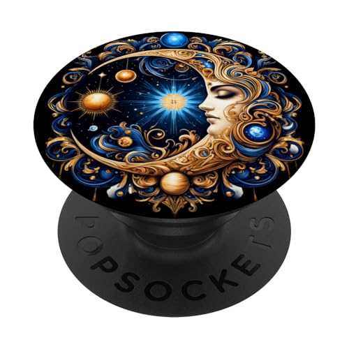 Mystische Sonne und Mond Himmlisches Yin Yang Mystische Ästhetik PopSockets Klebender PopGrip von Men Women Celestial Harmony Sun & Moon Yin Yang