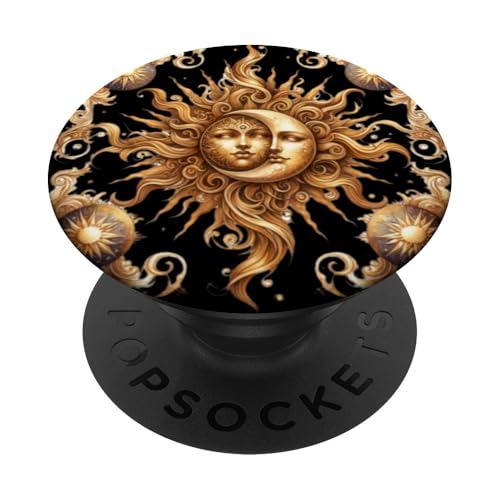 Mystische Sonne und Mond Himmlisches Yin Yang Mystische Ästhetik PopSockets Klebender PopGrip Mystische Sonne und Mond Himmlisches Yin Yang Mystische Ästhetik PopSockets Klebender PopGrip von Men Women Celestial Harmony Sun & Moon Yin Yang
