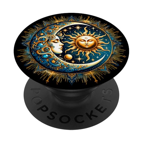 Mystische Sonne und Mond Himmlisches Yin Yang Mystische Ästhetik PopSockets Klebender PopGrip von Men Women Celestial Harmony Sun & Moon Yin Yang