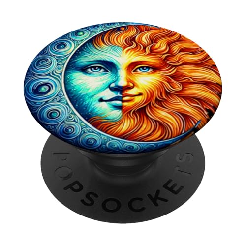 Mystische Sonne und Mond Himmlisches Yin Yang Mystische Ästhetik PopSockets Klebender PopGrip von Men Women Celestial Harmony Sun & Moon Yin Yang
