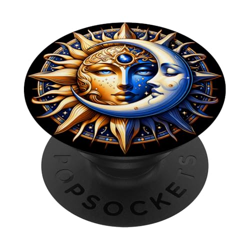 Mystische Sonne und Mond Himmlisches Yin Yang Mystische Ästhetik PopSockets Klebender PopGrip von Men Women Celestial Harmony Sun & Moon Yin Yang