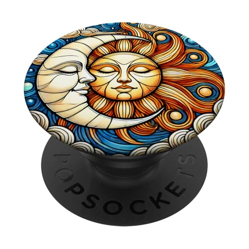 Mystische Sonne und Mond Himmlisches Yin Yang Mystische Ästhetik PopSockets Klebender PopGrip Mystische Sonne und Mond Himmlisches Yin Yang Mystische Ästhetik PopSockets Klebender PopGrip von Men Women Celestial Harmony Sun & Moon Yin Yang
