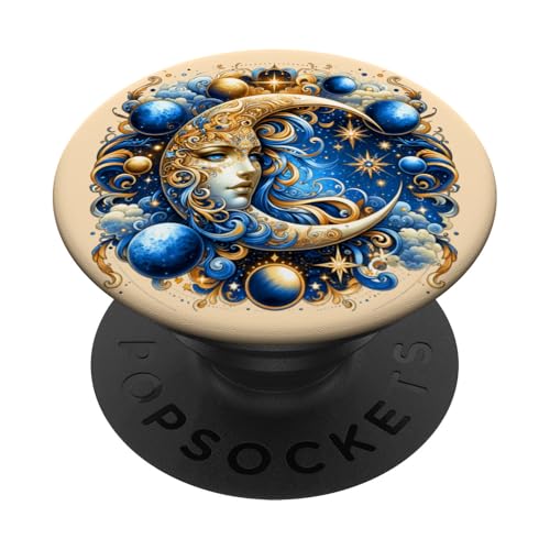 Mystische Sonne und Mond Himmlisches Yin Yang Mystische Ästhetik PopSockets Klebender PopGrip von Men Women Celestial Harmony Sun & Moon Yin Yang