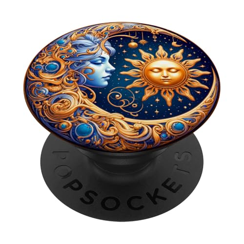Mystische Sonne und Mond Himmlisches Yin Yang Mystische Ästhetik PopSockets Klebender PopGrip von Men Women Celestial Harmony Sun & Moon Yin Yang