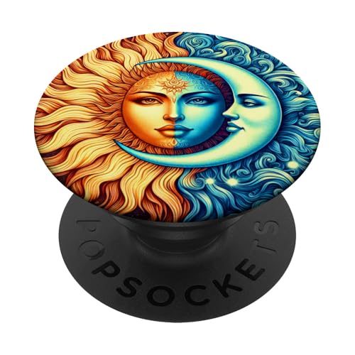 Mystische Sonne und Mond Himmlisches Yin Yang Mystische Ästhetik PopSockets Klebender PopGrip von Men Women Celestial Harmony Sun & Moon Yin Yang