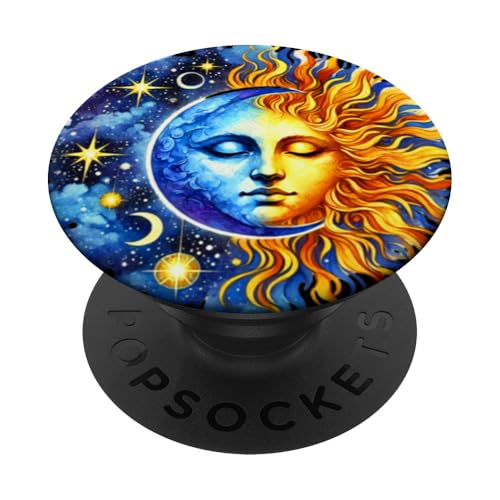Mystische Sonne und Mond Himmlisches Yin Yang Mystische Ästhetik PopSockets Klebender PopGrip von Men Women Celestial Harmony Sun & Moon Yin Yang