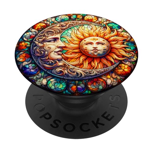 Mystische Sonne und Mond Himmlisches Yin Yang Mystische Ästhetik PopSockets Klebender PopGrip Mystische Sonne und Mond Himmlisches Yin Yang Mystische Ästhetik PopSockets Klebender PopGrip von Men Women Celestial Harmony Sun & Moon Yin Yang