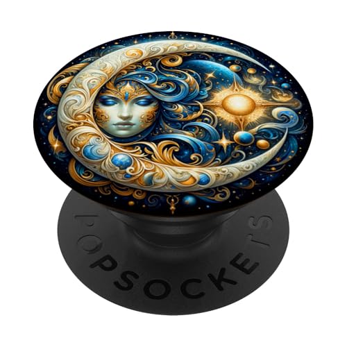 Mystische Sonne und Mond Himmlisches Yin Yang Mystische Ästhetik PopSockets Klebender PopGrip von Men Women Celestial Harmony Sun & Moon Yin Yang