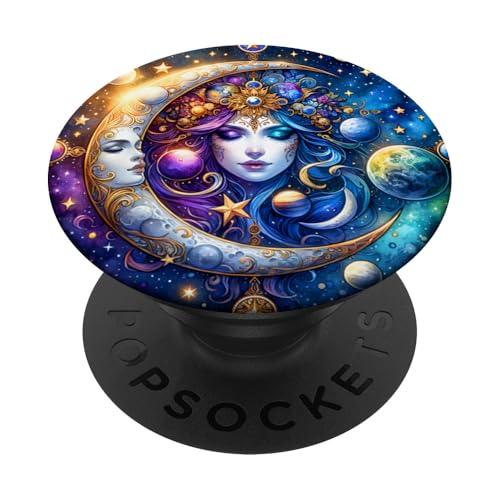 Mystische Sonne und Mond Himmlisches Yin Yang Mystische Ästhetik PopSockets Klebender PopGrip von Men Women Celestial Harmony Sun & Moon Yin Yang