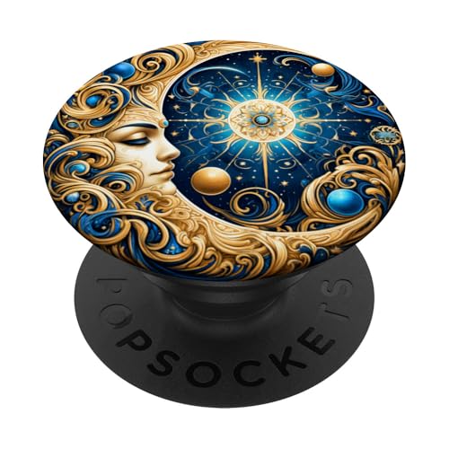 Mystische Sonne und Mond Himmlisches Yin Yang Mystische Ästhetik PopSockets Klebender PopGrip von Men Women Celestial Harmony Sun & Moon Yin Yang
