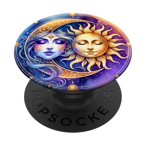 Mystische Sonne und Mond Himmlisches Yin Yang Mystische Ästhetik PopSockets Klebender PopGrip Mystische Sonne und Mond Himmlisches Yin Yang Mystische Ästhetik PopSockets Klebender PopGrip von Men Women Celestial Harmony Sun & Moon Yin Yang