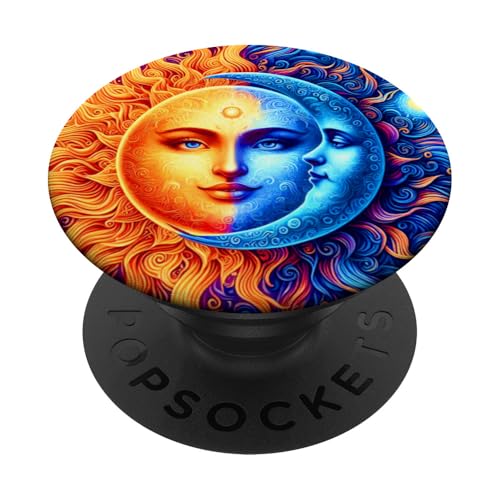 Mystische Sonne und Mond Himmlisches Yin Yang Mystische Ästhetik PopSockets Klebender PopGrip von Men Women Celestial Harmony Sun & Moon Yin Yang