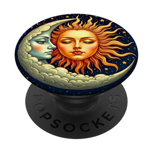 Mystische Sonne und Mond Himmlisches Yin Yang Mystische Ästhetik PopSockets Klebender PopGrip Mystische Sonne und Mond Himmlisches Yin Yang Mystische Ästhetik PopSockets Klebender PopGrip von Men Women Celestial Harmony Sun & Moon Yin Yang