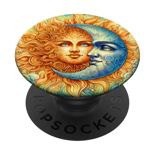 Mystische Sonne und Mond Himmlisches Yin Yang Mystische Ästhetik PopSockets Klebender PopGrip von Men Women Celestial Harmony Sun & Moon Yin Yang