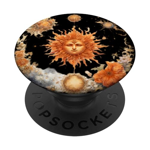 Mystische Sonne und Mond Himmlisches Yin Yang Mystische Ästhetik PopSockets Klebender PopGrip von Men Women Celestial Harmony Sun & Moon Yin Yang