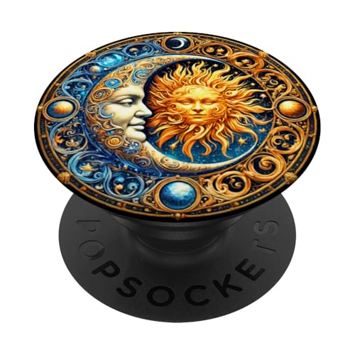 Mystische Sonne und Mond Himmlisches Yin Yang Mystische Ästhetik PopSockets Klebender PopGrip Mystische Sonne und Mond Himmlisches Yin Yang Mystische Ästhetik PopSockets Klebender PopGrip von Men Women Celestial Harmony Sun & Moon Yin Yang