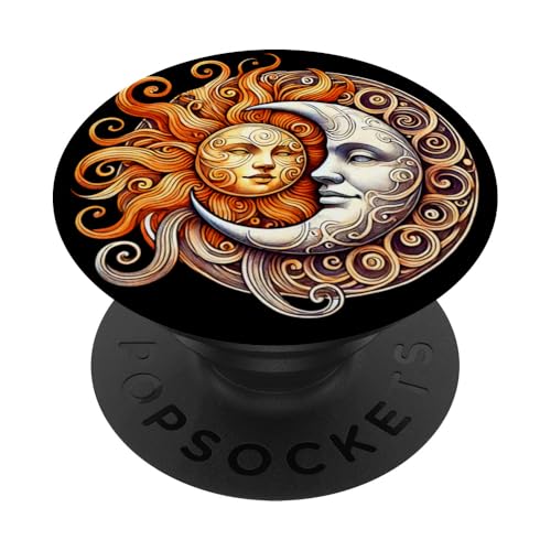 Mystische Sonne und Mond Himmlisches Yin Yang Mystische Ästhetik PopSockets Klebender PopGrip von Men Women Celestial Harmony Sun & Moon Yin Yang