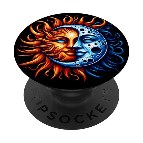 Mystische Sonne und Mond Himmlisches Yin Yang Mystische Ästhetik PopSockets Klebender PopGrip von Men Women Celestial Harmony Sun & Moon Yin Yang