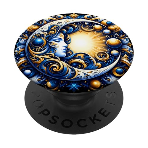Mystische Sonne und Mond Himmlisches Yin Yang Mystische Ästhetik PopSockets Klebender PopGrip von Men Women Celestial Harmony Sun & Moon Yin Yang
