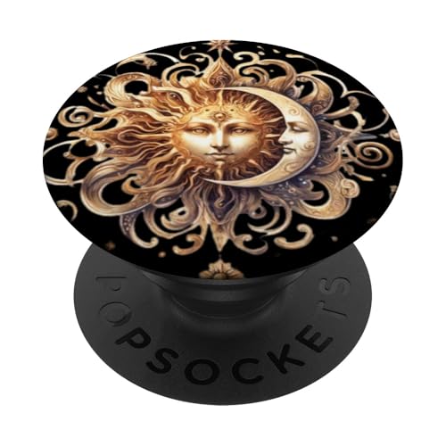 Mystische Sonne und Mond Himmlisches Yin Yang Mystische Ästhetik PopSockets Klebender PopGrip Mystische Sonne und Mond Himmlisches Yin Yang Mystische Ästhetik PopSockets Klebender PopGrip von Men Women Celestial Harmony Sun & Moon Yin Yang