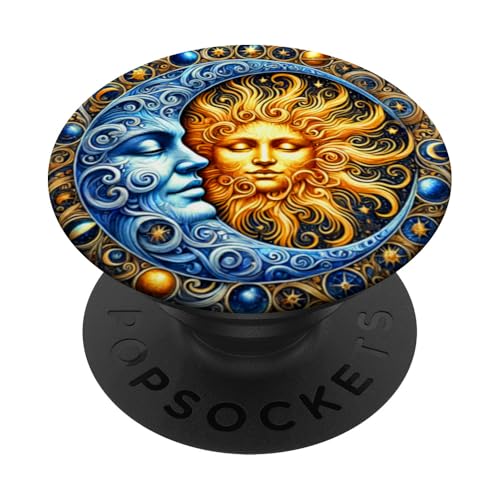 Mystische Sonne und Mond Himmlisches Yin Yang Mystische Ästhetik PopSockets Klebender PopGrip Mystische Sonne und Mond Himmlisches Yin Yang Mystische Ästhetik PopSockets Klebender PopGrip von Men Women Celestial Harmony Sun & Moon Yin Yang
