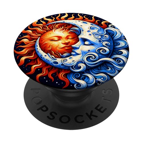 Mystische Sonne und Mond Himmlisches Yin Yang Mystische Ästhetik PopSockets Klebender PopGrip von Men Women Celestial Harmony Sun & Moon Yin Yang