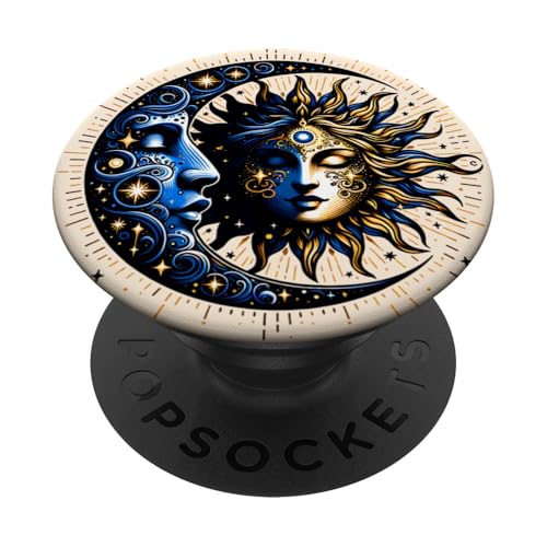 Mystische Sonne und Mond Himmlisches Yin Yang Mystische Ästhetik PopSockets Klebender PopGrip Mystische Sonne und Mond Himmlisches Yin Yang Mystische Ästhetik PopSockets Klebender PopGrip von Men Women Celestial Harmony Sun & Moon Yin Yang