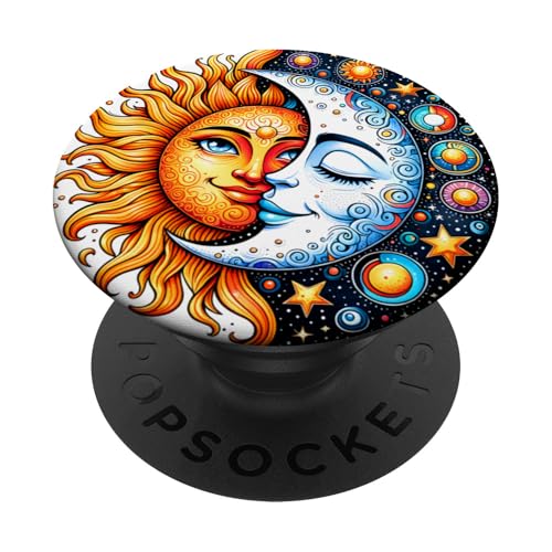 Mystische Sonne und Mond Himmlisches Yin Yang Mystische Ästhetik PopSockets Klebender PopGrip Mystische Sonne und Mond Himmlisches Yin Yang Mystische Ästhetik PopSockets Klebender PopGrip von Men Women Celestial Harmony Sun & Moon Yin Yang