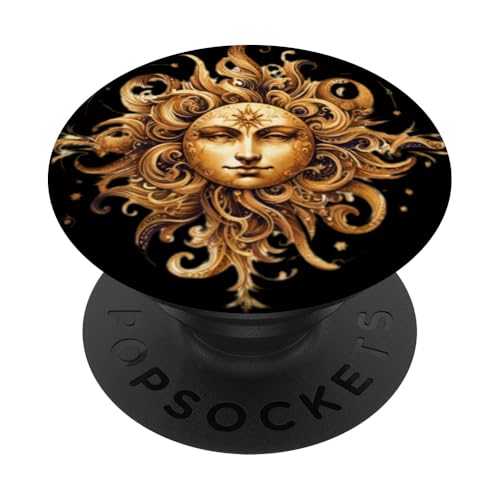 Mystische Sonne und Mond Himmlisches Yin Yang Mystische Ästhetik PopSockets Klebender PopGrip von Men Women Celestial Harmony Sun & Moon Yin Yang