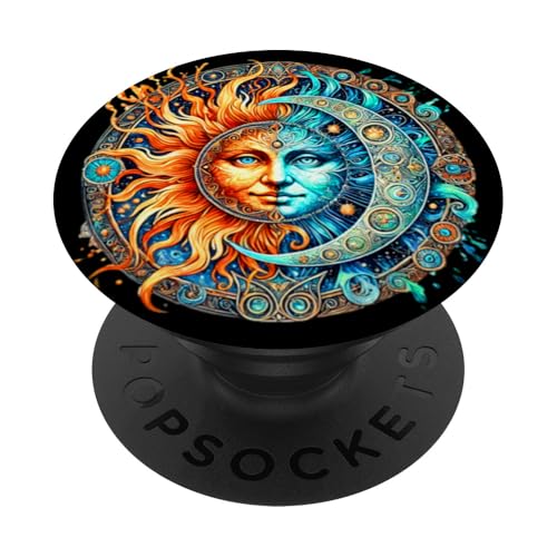 Mystische Sonne und Mond Himmlisches Yin Yang Mystische Ästhetik PopSockets Klebender PopGrip von Men Women Celestial Harmony Sun & Moon Yin Yang