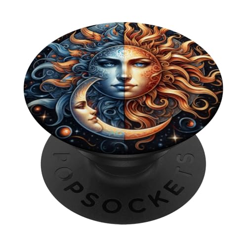 Mystische Sonne und Mond Himmlisches Yin Yang Mystische Ästhetik PopSockets Klebender PopGrip Mystische Sonne und Mond Himmlisches Yin Yang Mystische Ästhetik PopSockets Klebender PopGrip von Men Women Celestial Harmony Sun & Moon Yin Yang