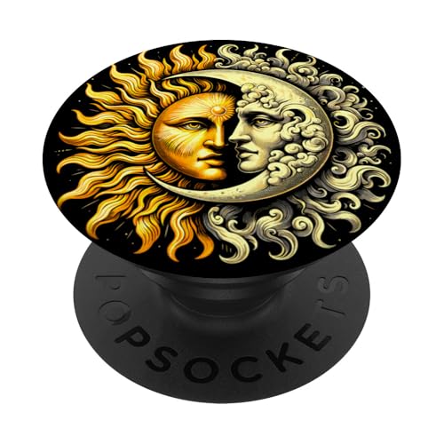 Mystische Sonne und Mond Himmlisches Yin Yang Mystische Ästhetik PopSockets Klebender PopGrip von Men Women Celestial Harmony Sun & Moon Yin Yang