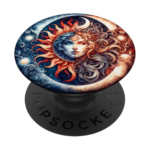 Mystische Sonne und Mond Himmlisches Yin Yang Mystische Ästhetik PopSockets Klebender PopGrip Mystische Sonne und Mond Himmlisches Yin Yang Mystische Ästhetik PopSockets Klebender PopGrip von Men Women Celestial Harmony Sun & Moon Yin Yang