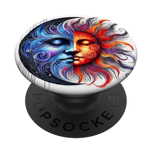 Mystische Sonne und Mond Himmlisches Yin Yang Mystische Ästhetik PopSockets Klebender PopGrip von Men Women Celestial Harmony Sun & Moon Yin Yang