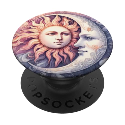 Mystische Sonne und Mond Himmlisches Yin Yang Mystische Ästhetik PopSockets Klebender PopGrip Mystische Sonne und Mond Himmlisches Yin Yang Mystische Ästhetik PopSockets Klebender PopGrip von Men Women Celestial Harmony Sun & Moon Yin Yang