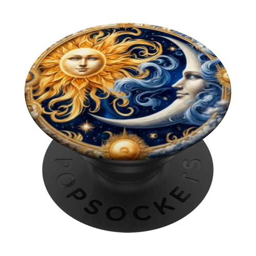 Mystische Sonne und Mond Himmlisches Yin Yang Mystische Ästhetik PopSockets Klebender PopGrip Mystische Sonne und Mond Himmlisches Yin Yang Mystische Ästhetik PopSockets Klebender PopGrip von Men Women Celestial Harmony Sun & Moon Yin Yang