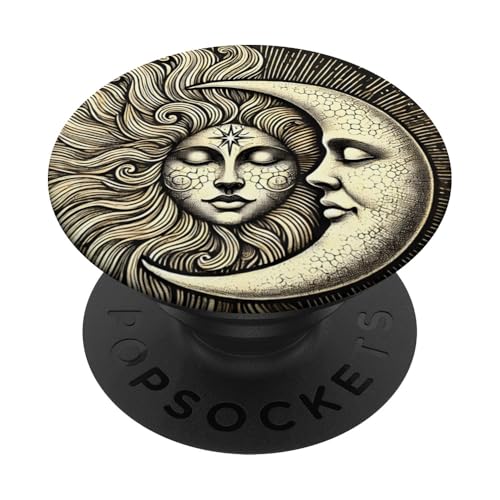 Mystische Sonne und Mond Himmlisches Yin Yang Mystische Ästhetik PopSockets Klebender PopGrip Mystische Sonne und Mond Himmlisches Yin Yang Mystische Ästhetik PopSockets Klebender PopGrip von Men Women Celestial Harmony Sun & Moon Yin Yang
