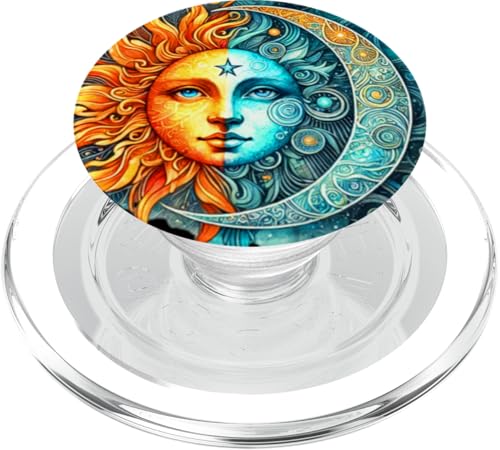Mystische Sonne und Mond Himmlisches Yin Yang Mystische Ästhetik PopSockets PopGrip für MagSafe von Men Women Celestial Harmony Sun & Moon Yin Yang