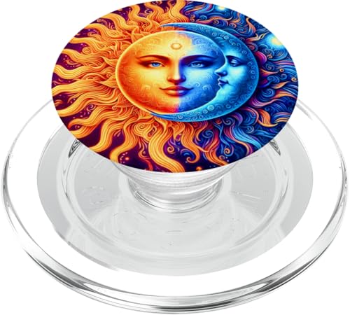 Mystische Sonne und Mond Himmlisches Yin Yang Mystische Ästhetik PopSockets PopGrip für MagSafe von Men Women Celestial Harmony Sun & Moon Yin Yang
