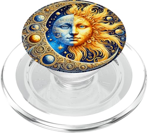 Mystische Sonne und Mond Himmlisches Yin Yang Mystische Ästhetik PopSockets PopGrip für MagSafe von Men Women Celestial Harmony Sun & Moon Yin Yang