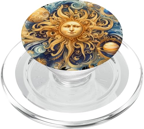 Mystische Sonne und Mond Himmlisches Yin Yang Mystische Ästhetik PopSockets PopGrip für MagSafe von Men Women Celestial Harmony Sun & Moon Yin Yang