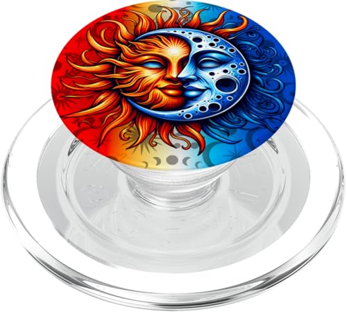 Mystische Sonne und Mond Himmlisches Yin Yang Mystische Ästhetik PopSockets PopGrip für MagSafe von Men Women Celestial Harmony Sun & Moon Yin Yang