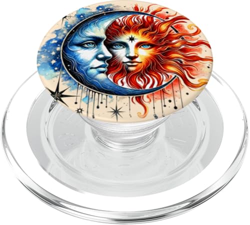 Mystische Sonne und Mond Himmlisches Yin Yang Mystische Ästhetik PopSockets PopGrip für MagSafe von Men Women Celestial Harmony Sun & Moon Yin Yang
