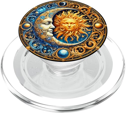 Mystische Sonne und Mond Himmlisches Yin Yang Mystische Ästhetik PopSockets PopGrip für MagSafe von Men Women Celestial Harmony Sun & Moon Yin Yang