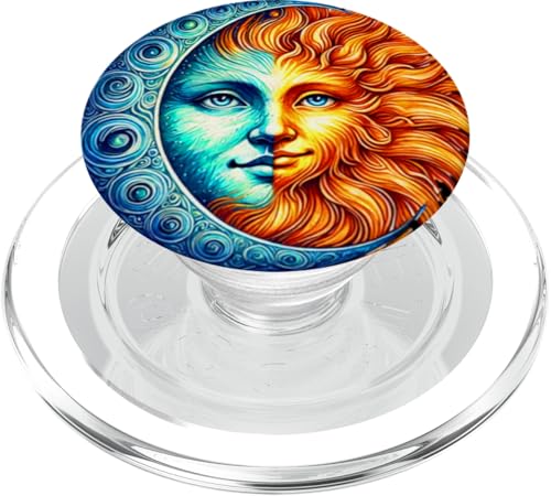 Mystische Sonne und Mond Himmlisches Yin Yang Mystische Ästhetik PopSockets PopGrip für MagSafe von Men Women Celestial Harmony Sun & Moon Yin Yang