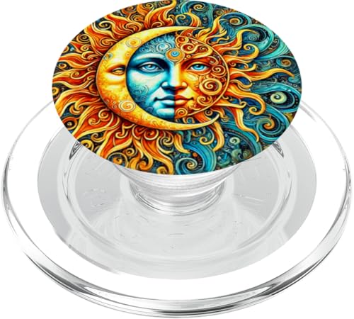 Mystische Sonne und Mond Himmlisches Yin Yang Mystische Ästhetik PopSockets PopGrip für MagSafe von Men Women Celestial Harmony Sun & Moon Yin Yang