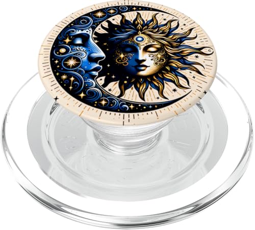 Mystische Sonne und Mond Himmlisches Yin Yang Mystische Ästhetik PopSockets PopGrip für MagSafe von Men Women Celestial Harmony Sun & Moon Yin Yang