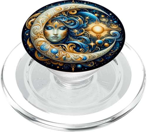 Mystische Sonne und Mond Himmlisches Yin Yang Mystische Ästhetik PopSockets PopGrip für MagSafe von Men Women Celestial Harmony Sun & Moon Yin Yang