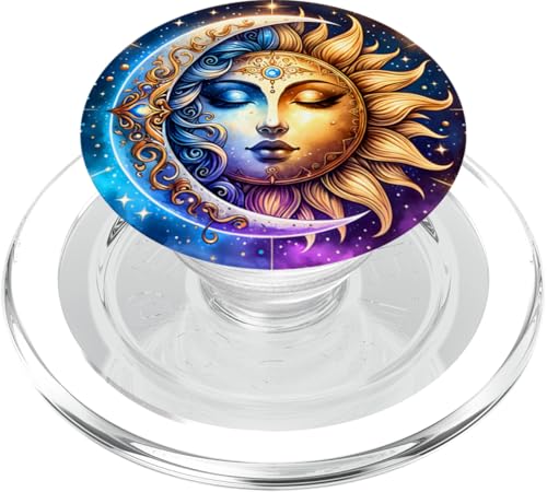 Mystische Sonne und Mond Himmlisches Yin Yang Mystische Ästhetik PopSockets PopGrip für MagSafe von Men Women Celestial Harmony Sun & Moon Yin Yang